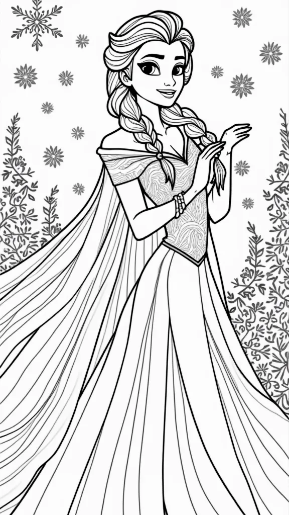 free printable print frozen 2 coloring pages elsa hair down